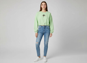 koszulki z postaciami z bajek damskie: Bershka, Світшот жіночий, розмір XS