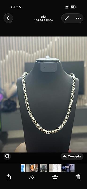 gumuş sirga: Boyunbağı, Gümüş, 70 g — 1
