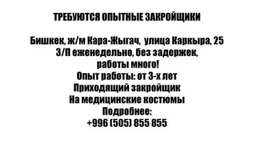 сиделка помощница по дому: Закройщик. Кара-Жыгач ж/м