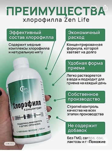 Хлорофилл Zen Life — концентрат с мятным вкусом, 500 мл Ключевые