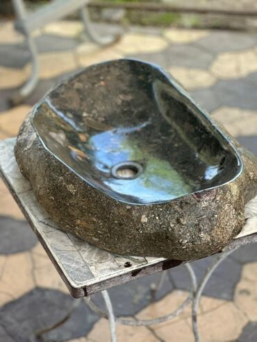 Раковины для ванной: Раковина для ванной, Круглая форма, Материал: Камень, Размер: 6 x 4 см — 3