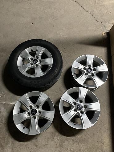 15: Литые Диски R 15 Hyundai, Комплект, отверстий - 5, Б/у — 1