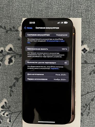Apple iPhone: IPhone 16 Pro Max, Б/у, 512 ГБ, Desert Titanium, Зарядное устройство, Чехол, Кабель, 100 % — 8