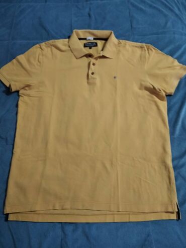 opposite muske mokasine: Short sleeves T-shirt, L (EU 52), color - Yellow, Cotton