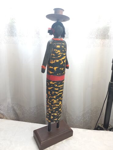 Подсвечник сувенир из Африки. Деревянный ручная работа. Высота 43 см
