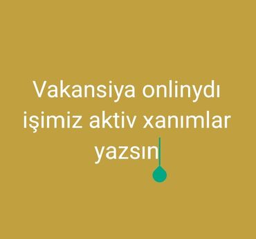 Ev personalı və təmizlik: Satış meneceri tələb olunur, Yalnız qadınlar üçün, İstənilən yaş, Təcrübəsiz, Saatlıq ödəniş