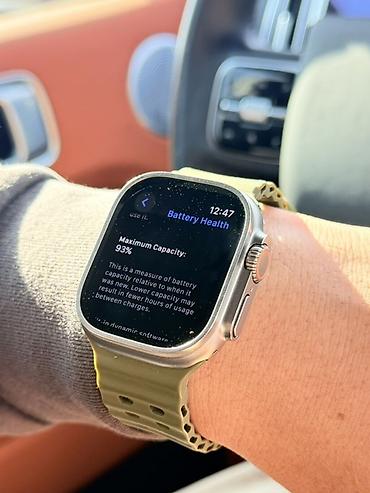 google pixel watch 2: Apple Watch Ultra (49 мм), титановый корпус, оливковый спортивный — 3