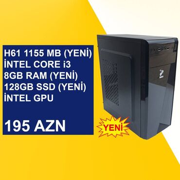 windows 7 qiymeti: Sistem Bloku "Sarko DDR3 H61 1155 Core i3 2130” ⭐Tək Sistem Bloku –