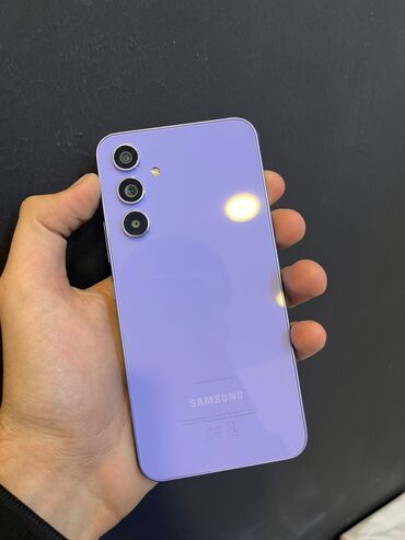 nokia dual sim: Samsung Galaxy A54 5G, 128 GB, rəng - Bənövşəyi, Face ID, İki sim kartlı, Barmaq izi