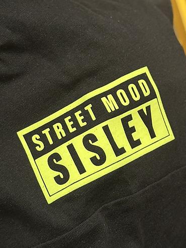 Futbolkalar: Sisley “Street Mood” uzunqol köynək - Rəng: qara, neon-sarı qrafik — 3