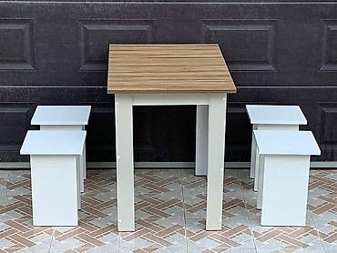 Masa və oturacaq dəstləri: Mətbəx üçün, Yeni, Açılmayan, Dördbucaq masa, 4 stul — 19