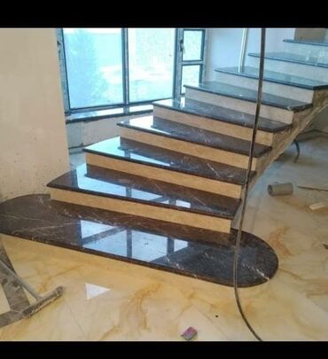 Mərmər: Qranit və mərmər pilləkən plitələri və lövhələri - Material: yüksək — 9