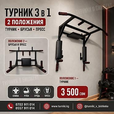 pull and: Турник, 3 в 1, Настенный, Новый, Самовывоз — 1