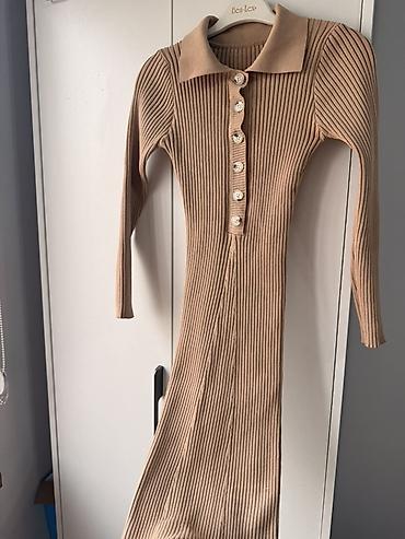 Повседневные платья: Повседневное платье, Осень-весна, Длинная модель, Атлас, S, M, Стандарт — 9