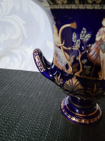 Ostali kućni dekor: Cup,vaza 1960g+ nov grcki,porcelanski,rucno oslikan 24 kar.zlatom — 5