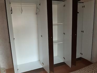 sifoner: Mebel: 5 qapılı paltar dolabı (güzgülü) - Rəng: tünd qəhvəyi fasad — 3