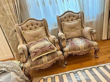 Qonaq otağı dəstləri: İşlənmiş, Masa və oturacaqlar, Divan, Servant, Kredit yoxdur — 6