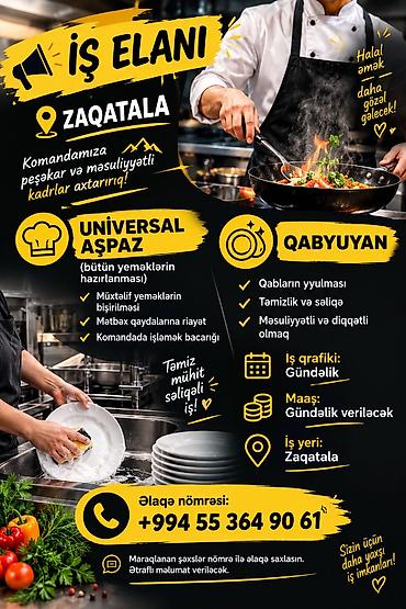 İş elanı – Zaqatala Komandamıza peşəkar və məsuliyyətli kadrlar lalafo.az -da İş elanı – Zaqatala Komandamıza peşəkar və məsuliyyətli kadrlar