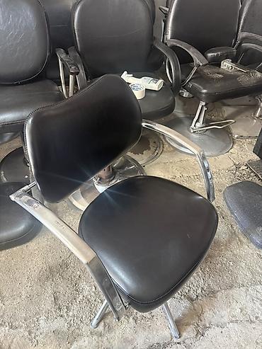 salon stulu: Peşəkar salon kreslosu – qara rəng, metal konstruksiya - Təyinat — 1