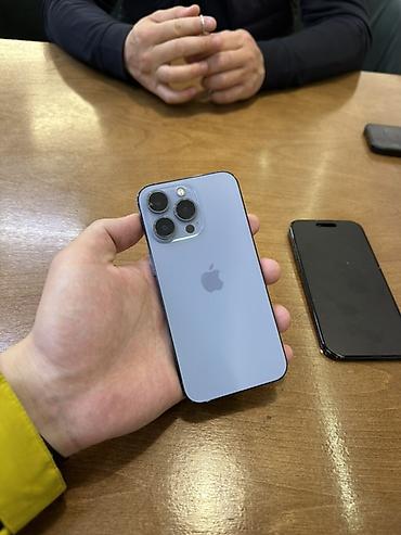 Apple iPhone: IPhone 13 Pro, Б/у, 256 ГБ, Голубой, Чехол, 85 % — 13