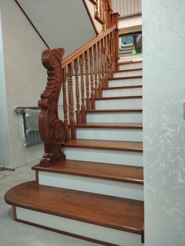 Деревянные лестницы: Лестница,жасайбыз, фанера,шпон,соснадан — 28