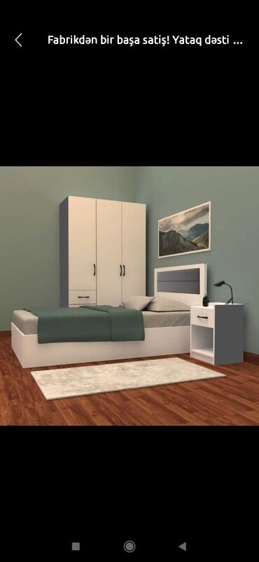 Uşaq və gənc otağı üçün dəstlər: Oğlan və qız üçün, Yeni, Təknəfərlik çarpayı, Dolab, Tumba — 18