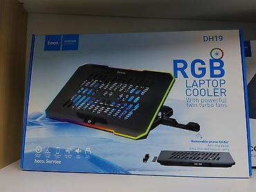 notebook: Охлаждающая подставка для ноутбука hoco. DH19 RGB - Два мощных — 1