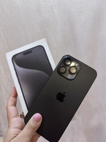айфон 15 про макс ош: IPhone 15 Pro Max, Колдонулган, 256 ГБ, Black Titanium, Куту, 88 %