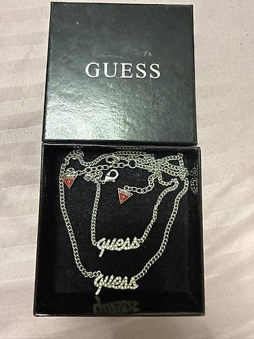 smart sat muski: GUESS set ogrlica + narukvica - Brend: GUESS - Materijal: metal u — 1