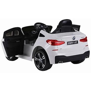 cvjetne sandale: BMW 6 GT – beli, licencirani auto na akumulator za decu (JJ2164-W-230) — 2