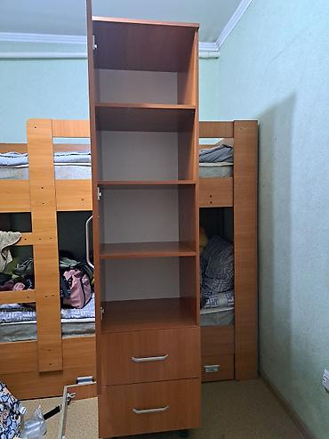 Двухъярусные детские кровати: Двухъярусная детская кровать, Б/у, ЛДСП, цвет - Оранжевый — 7