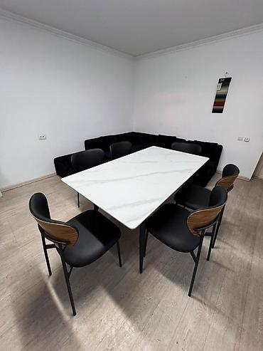 study table: Обеденные наборы со столом из керамогранита - Столешница — 5