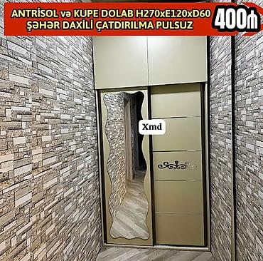 guzgu boydan: ANTRİSOL və Kupe Dolab Ölçülər: H270 x E120 x D60 sm Qiymət: 400₼ — 1