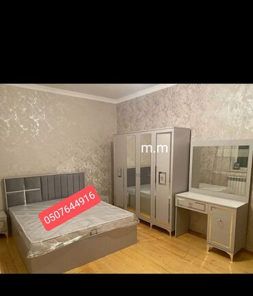 Yataq otağı dəstləri: İkinəfərlik çarpayı, Dolab, Termo, 2 tumba, Azərbaycan, Yeni — 13