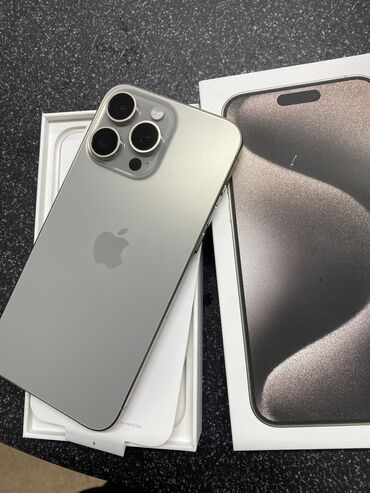 ми 9 с: IPhone 15 Pro Max, Б/у, 256 ГБ, Natural Titanium, Зарядное устройство, Защитное стекло, Кабель, 100 %