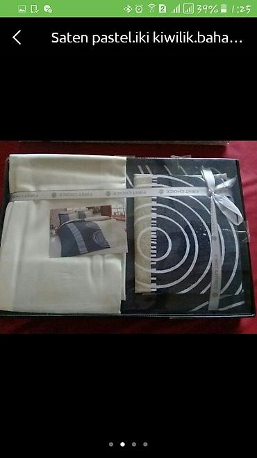 Постельное белье: 2 kiwilik pastel.satendi.turkiyeden getirmiwem.yuksek kalite.endirim — 1