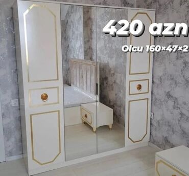 Dolablar: Yeni, Açılan, 4 qapılı Düz dolab, Qarderob, paltar dolabı, Azərbaycan — 6