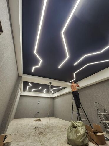 Натяжной потолок: Натяжной потолок Матовое, 3D потолки, Глянцевое Бесплатный замер, Гарантия, Монтаж — 9