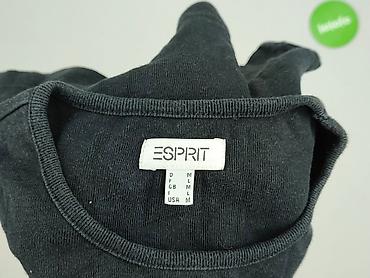 bluzki czarne basic: Esprit, T-shirt damski, rozmiar M — 4
