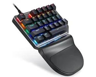 divsn 83: Jednoručna gejming tastatura sa pozadinskim RGB osvetljenjem - — 9