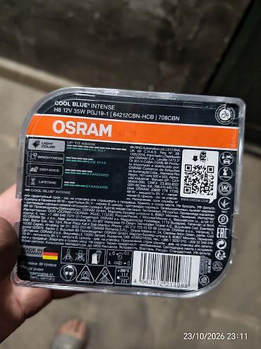 rəngli isiqlar: OSRAM COOL BLUE INTENSE H8 avtomobil lampası - Tip: H8, PGJ19-1 - — 3