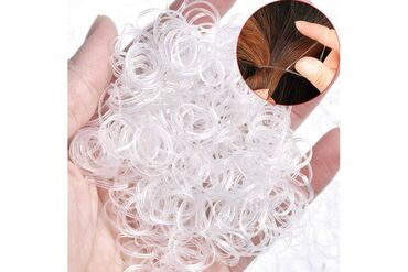 заколки резинки: Силиконовые резинки для волос и плетения, цвет прозрачный, 200 шт