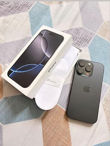 dubay iphon: IPhone 16 Pro Max, 256 GB, Black Titanium, Simsiz şarj, Face ID, Sənədlərlə — 1