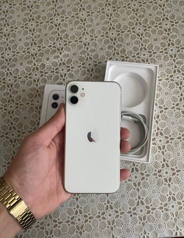 iphone 11 dubayski: IPhone 11, 128 GB, Ağ, Kredit, Simsiz şarj, Face ID