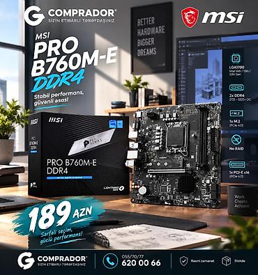 netbook satisi: MSI Pro B760M-E DDR4 ana plata MSI PRO B760M-E DDR4 Intel LGA 1700 — 1