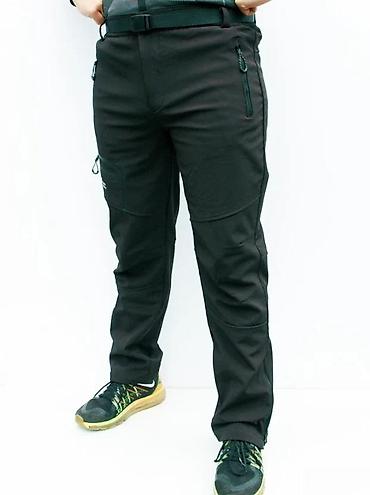 Trenerke: Muške planinarske/trekking pantalone – crne - Softshell materijal — 4