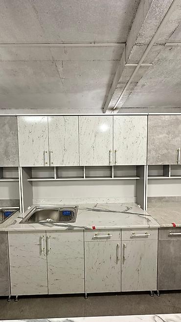 silver kitchen: Кухонный гарнитур, Новый, цвет - Белый, ДСП, Бесплатная доставка — 7