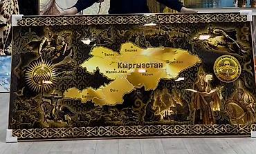 Картина «Кыргызстан» с национальными орнаментами | 15 000 сом 🎥