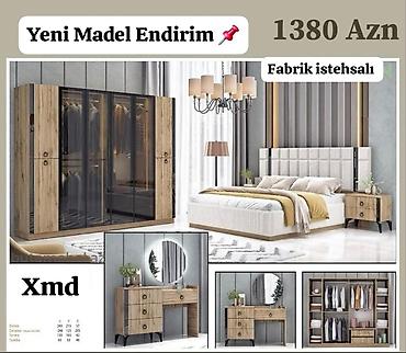 yatağa desti: Yataq otağı mebel dəsti – Fabrik istehsalı Qiymət: 1380 AZN “Yeni — 1