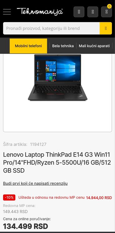Lenovo: AMD Ryzen 5, 16 GB OZU, 14 " — 11